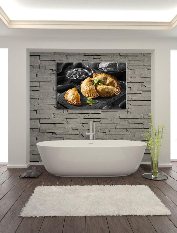 Frische Trotelini schwarz/weiss Format: 100x70 cm auf Leinwand, XXL riesige Bilder fertig gerahmt mi