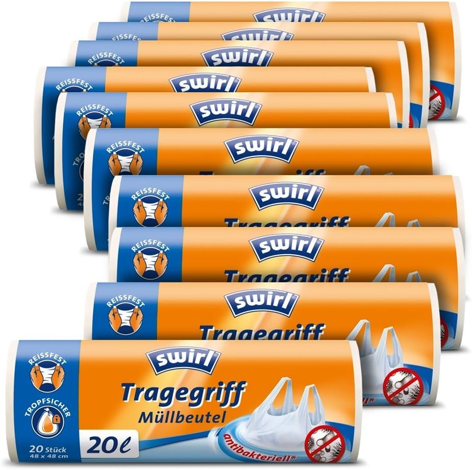 10er SET Swirl® Tragegriffmüllbeutel 20 Liter