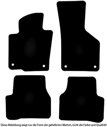 Bär-AfC Auto Fussmatten Premium passend für VW Passat CC ab 2008-2016 + FL, Autoteppiche Velours Gra