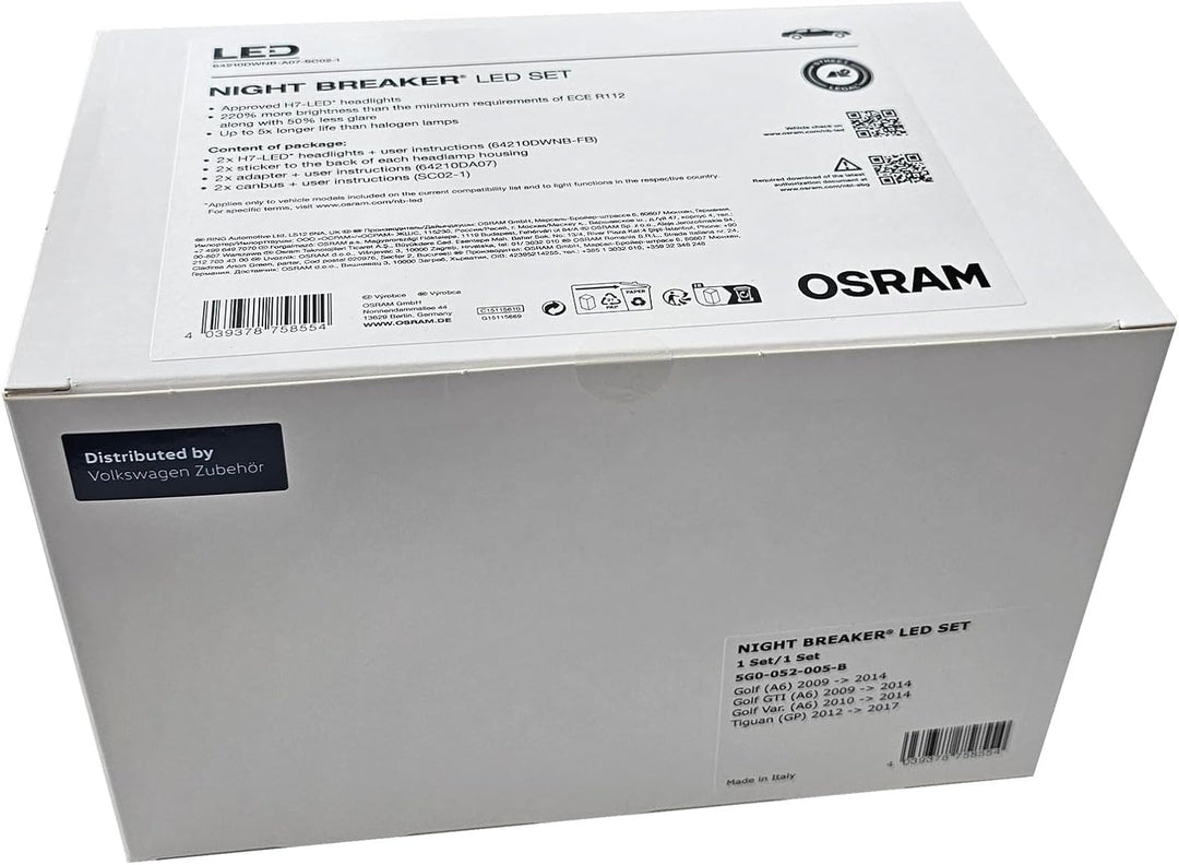 Volkswagen 5G0052005B Abblendlicht Scheinwerferlampen H7-LED zur Nachrüstung von Halogenbeleuchtung,