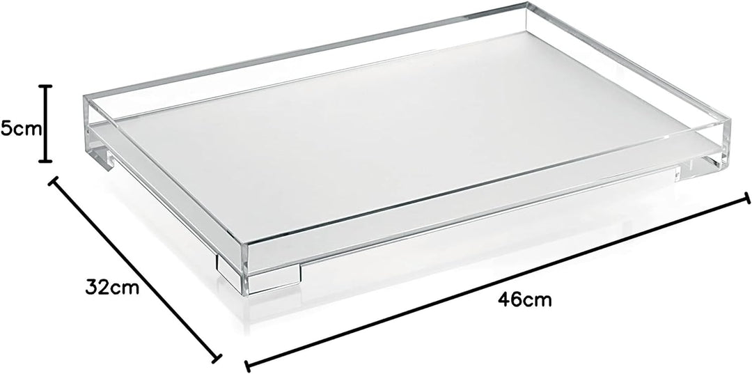 Guzzini - Icons ESSENCE, L Tablett - Transparent, 46x32xh5 cm - 19780000 46 x 32 x 5 cm Transparent,