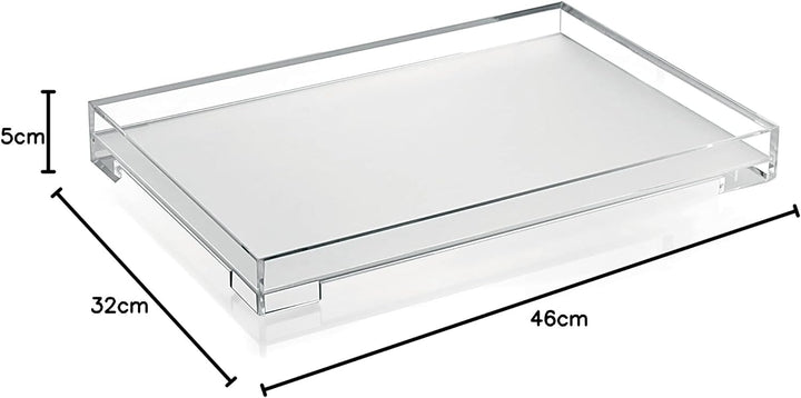Guzzini - Icons ESSENCE, L Tablett - Transparent, 46x32xh5 cm - 19780000 46 x 32 x 5 cm Transparent,