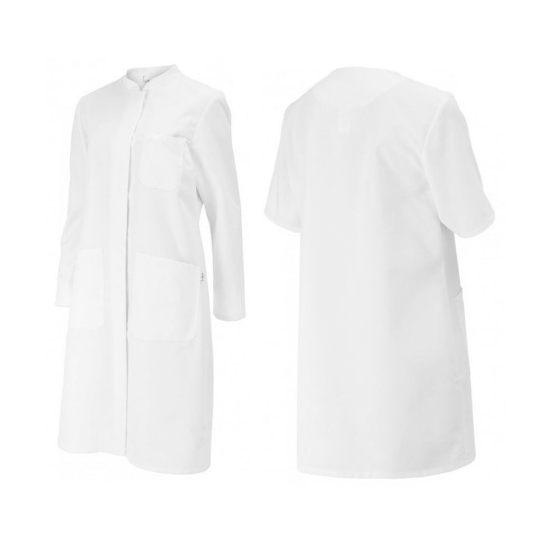 BP 1614-130-21-44n Mantel für Frauen, Langarm, Stehkragen, 205,00 g/m² Reine Baumwolle, weiss, 44n,