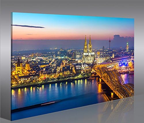 islandburner Bild Bilder auf Leinwand Cologne Köln 1p XXL Poster Leinwandbild Wandbild Dekoartikel W