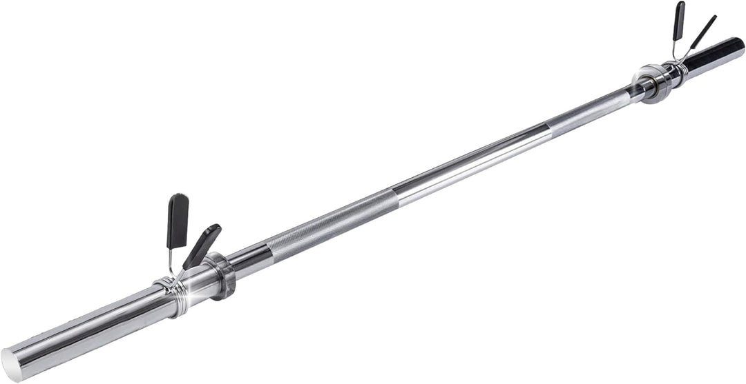 wuuhoo® Langhantelstange John - 200cm / 180 cm / 160 cm / 150 cm / 120 cm, 30mm, Stahl verchromte Ha