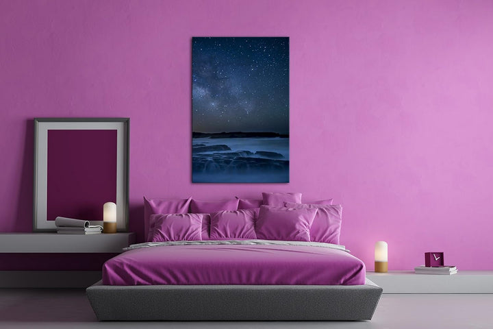 deyoli sagenhafter Sternenhimmel Format: 80x60 als Leinwandbild, Motiv fertig gerahmt auf Echtholzra