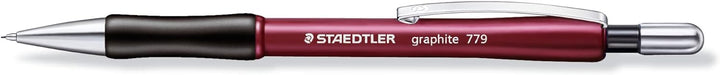 STAEDTLER 779 05-2 Druckbleistift graphite gefüllt mit B-Minen, Minendurchmesser 0.5 mm, 10 Stück im