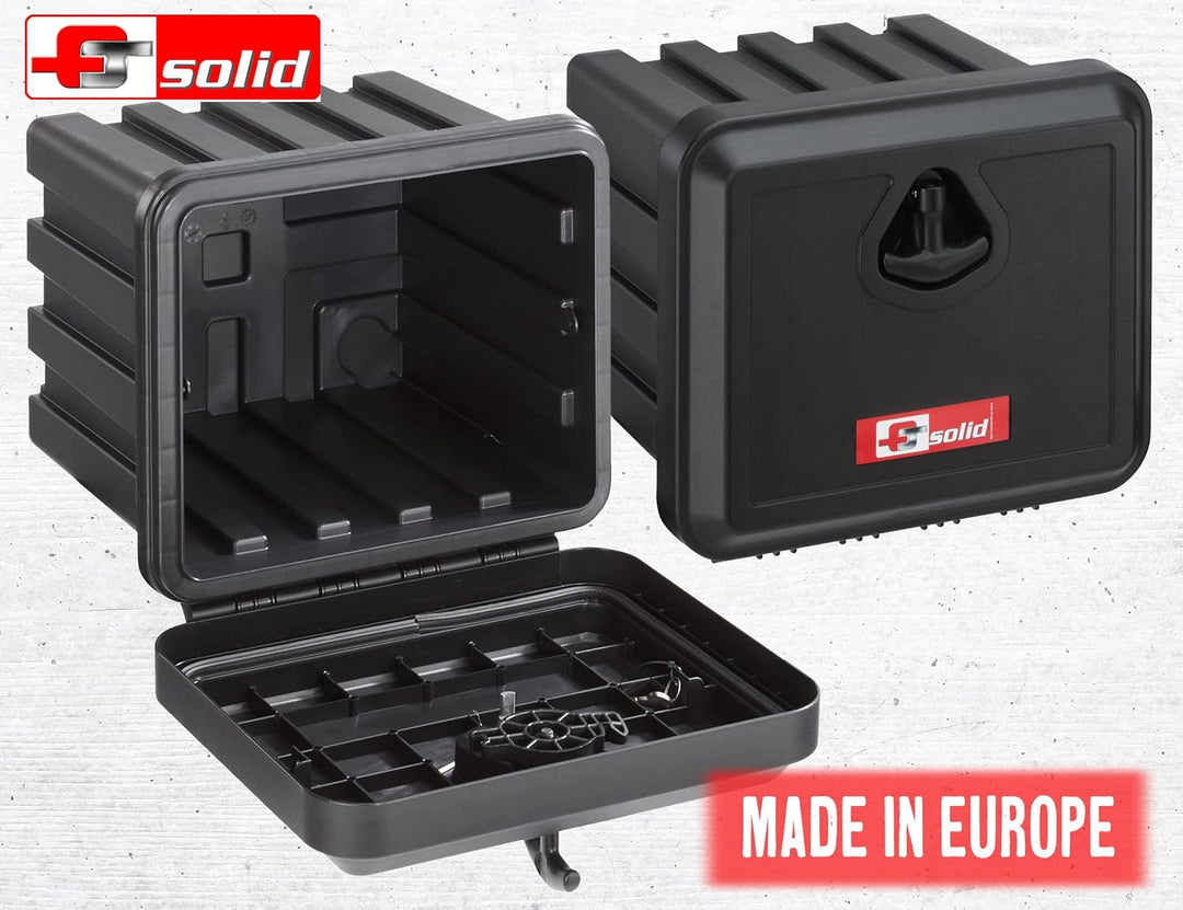 FTsolid Unterbaubox Staukasten Anhängerkiste Gurtkiste Staubox Unterflurbox Werkzeugkiste (400x350x3