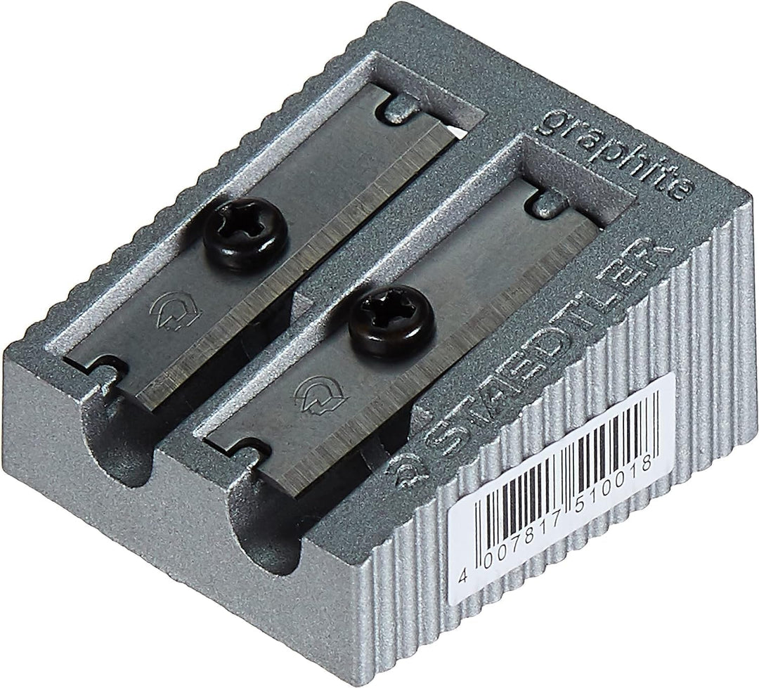 STAEDTLER 510 20 Metall Doppelspitzer, 20 Stück in Kartonschachtel, silberfarben