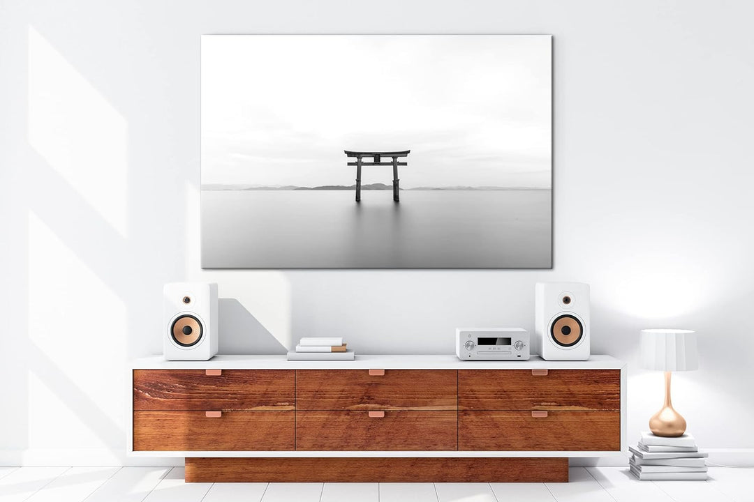 deyoli Wahrzeichen der japanischen Shinto-Religion Format: 80x60 als Leinwandbild, Motiv fertig gera