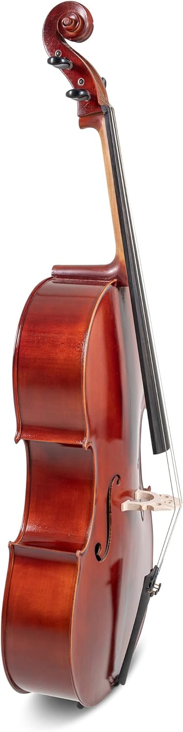 GEWA Cellogarnitur/Celloset EW Ebenholz 1/8 spielfertig mit Feinstimmsaitenhalter, Stachel, Bogen, K