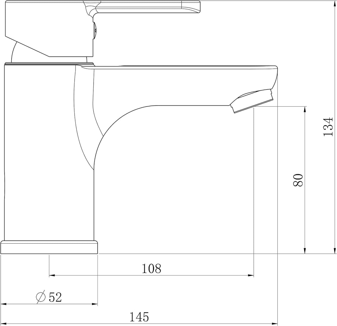 SCHÜTTE 44106 DENVER Waschtischarmatur, Mischbatterie mit Pop-Up Ventil, Einhebelmischer Badezimmer,
