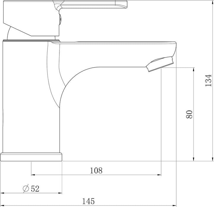 SCHÜTTE 44106 DENVER Waschtischarmatur, Mischbatterie mit Pop-Up Ventil, Einhebelmischer Badezimmer,