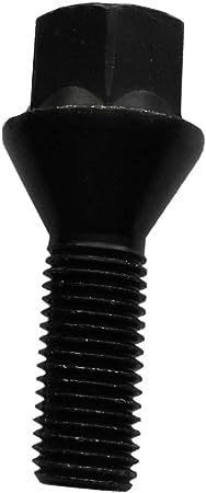10 Radschrauben Radbolzen Kegelbund schwarz M14x1,5 55mm 55 mm schwarz, 55 mm schwarz