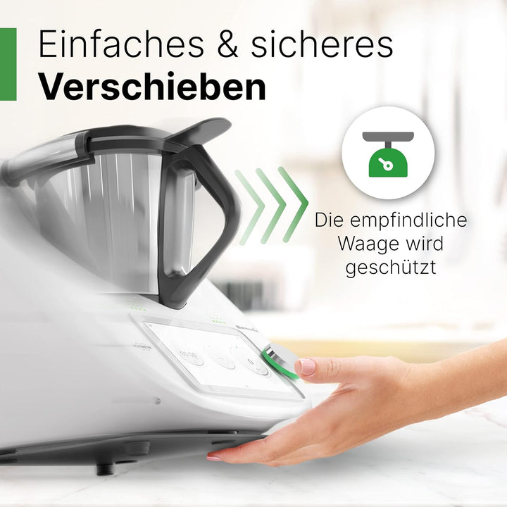 Gleitbrett kompatibel mit dem Thermomix TM6 / TM5 in schwarz - perfektes Zubehör passend für deinen