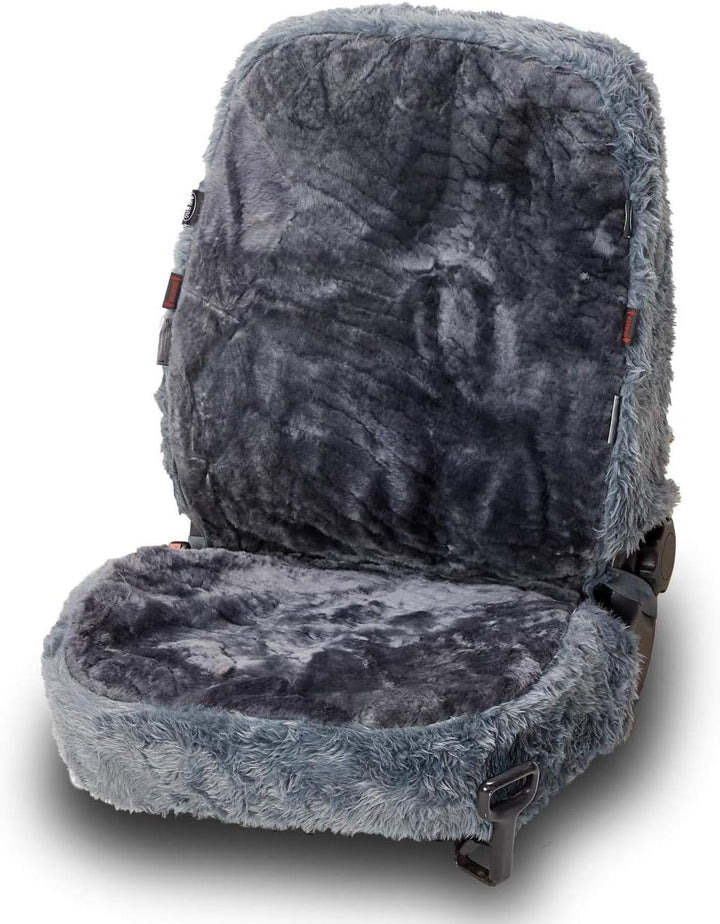 Unitec 84961 Lammfellsitzbezug, Grau, 1-Teilig