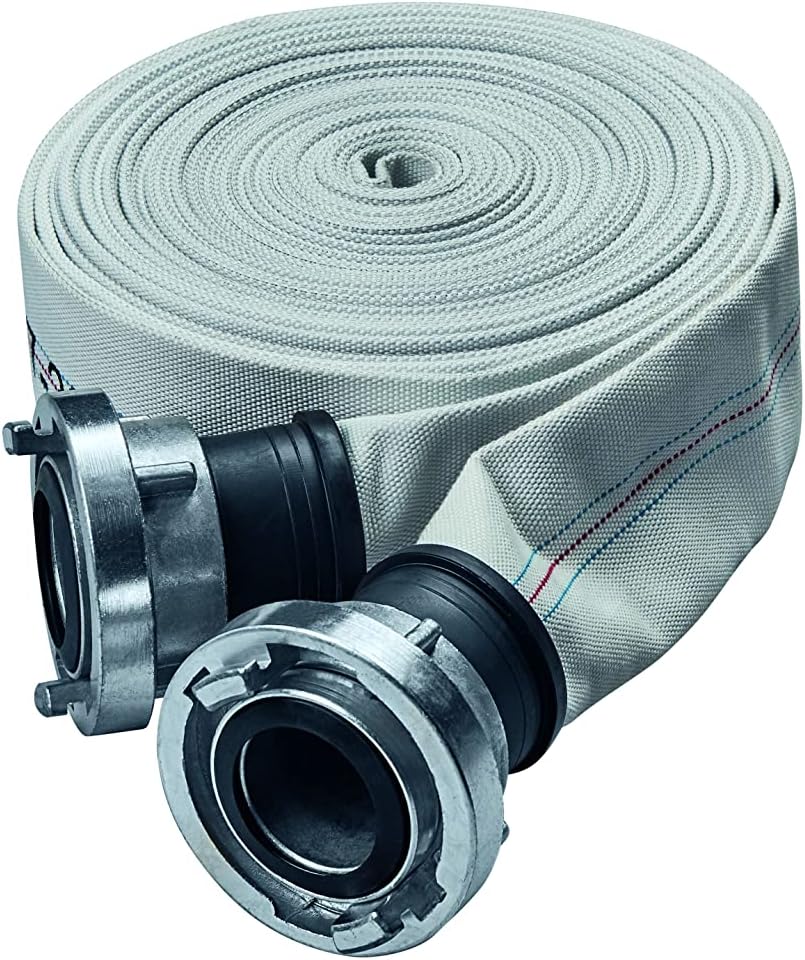 GEKA Bauschlauch (komplett montiert mit geschmiedeten STORZ-Kupplungen, Farbe Weiss) 13.8601 15m Bau