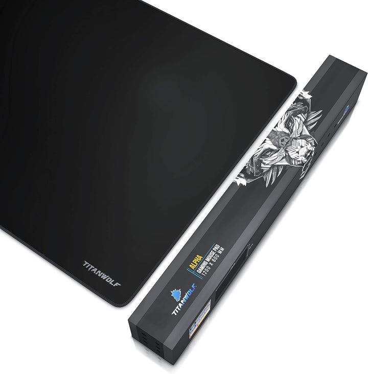 Titanwolf- Übergrösse Mauspad Gaming Titanwolf 1200x600mm XXXL Mousepad gross mit Motiv Tischunterla