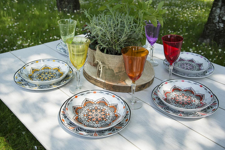 Excelsa Roma Tafelservice, 18-teilig, Porzellan, Mehrfarbig, STK 18 Stk Mehrfarbig, 18 Stk Mehrfarbi