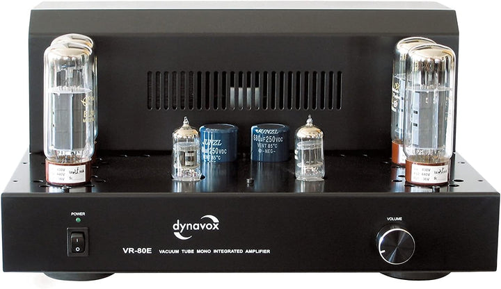 Dynavox Röhren Mono-Vollverstärker VR-80 schwarz, HiFi-Verstärker für warmen Röhren-Sound, Vintage-D