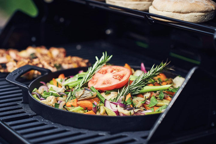 Enders Edelstahl-Grillspiess für Boston 6 Grillspiess Boston 6 silber & ® SWITCH GRID Pfanne Bundle