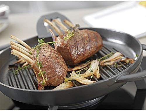 STAUB rund 30 cm Grillpfanne, Gusseisen, Schwarz 39 x 5.5 x 4.03 cm Schwarz, 39 x 5.5 x 4.03 cm Schw