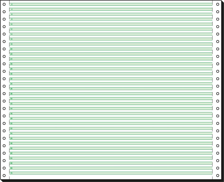 SIGEL 12370 Endlospapier 12 Zoll x 375 mm (A3 quer), 60 g, 2000 Blatt LP, 1fach, mit Leselinien mit