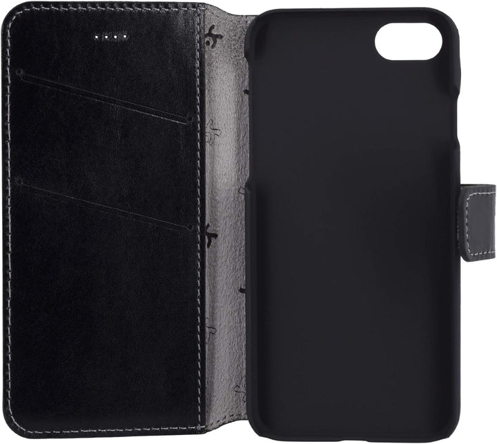 Suncase Origina Book-Style (Slim-Fit) kompatibel mit iPhone SE 2020 Ledertasche Leder Etui Tasche Ha