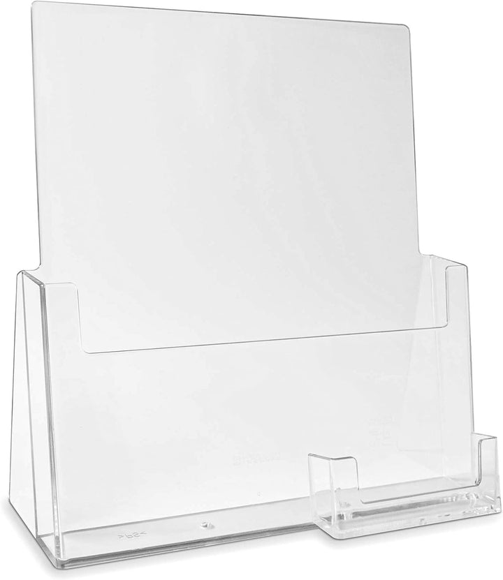 2 Stück taymar DIN A4 Tischprospektständer als standfester Prospekthalter und Aufsteller mit extra V