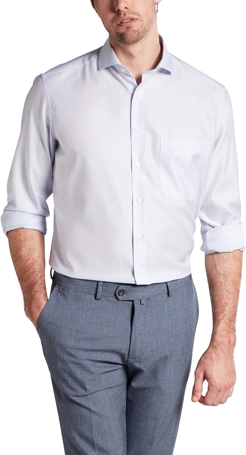 eterna Langarm Hemd Comfort Fit Twill unifarben