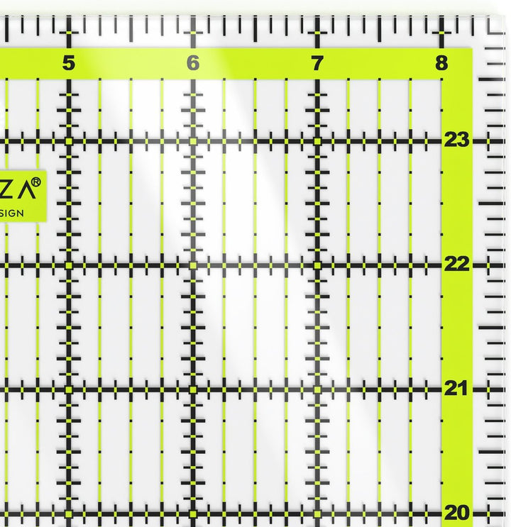 ARTEZA Patchwork-Lineal, transparentes Acryl Quilt-Lineal, 8.5 x 24 Zoll, Lineal für Quiltstoff mit