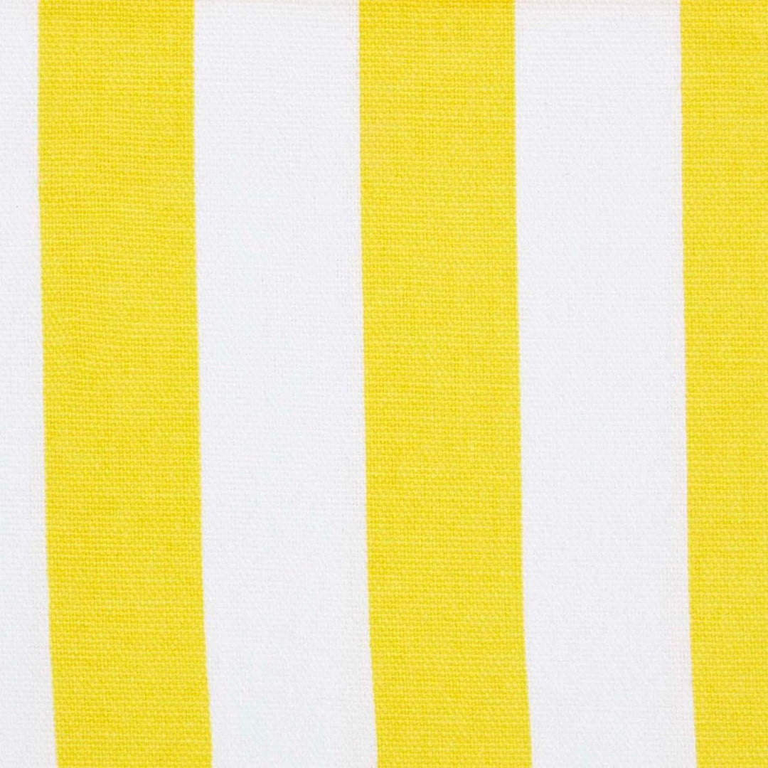 Homescapes dekorativer Vorhang Ösenvorhang Dekoschal Thick Stripes im 2er Set, gelb weiss, 137 x 182