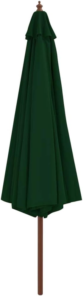 Tidyard Sonnenschirm Gartenschirm mit Holzmast | Marktschirm Ø 350 cm Balkonschirm Terrassenschirm |