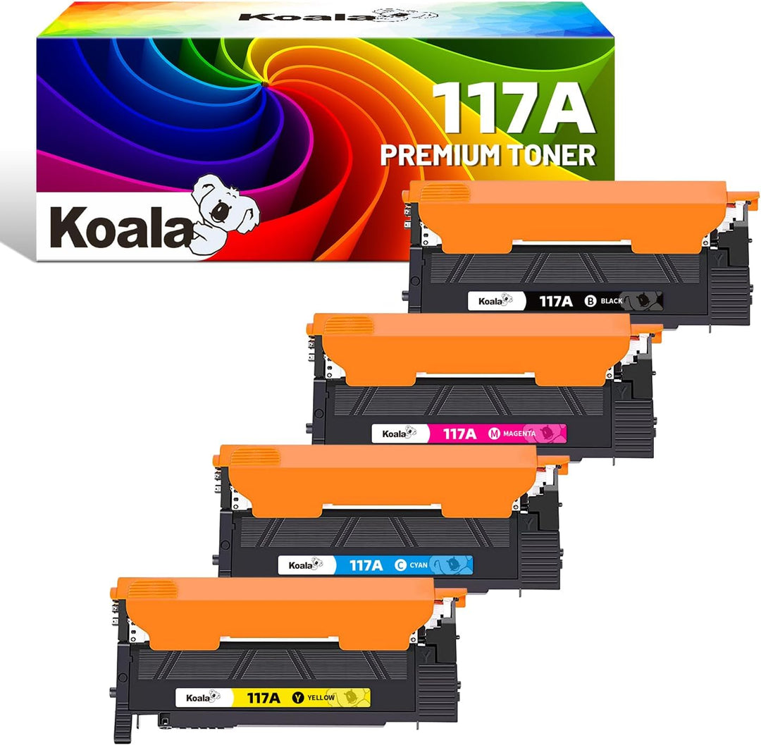 Koala Kompatibel als Ersatz für HP 117A Toner Set W2070A W2071A W2072A W2073A für Color Laser MFP 17