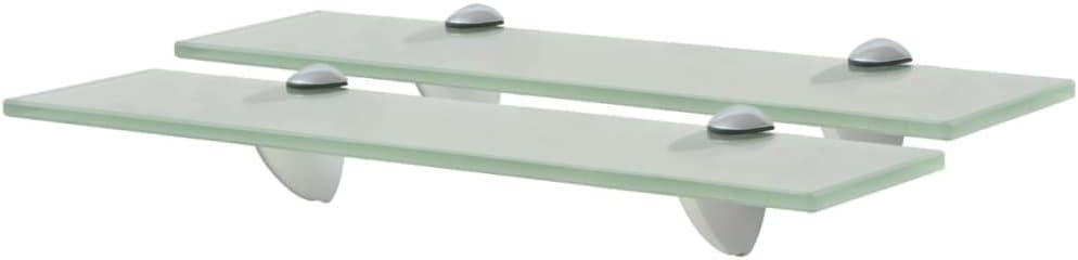 FIRBNUS Wall Shelf 2 Stück 40x10x0,8 cm Bad Regal Ablagen Regal Glas Schwebend für Wohnzimmer Badezi
