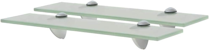 FIRBNUS Wall Shelf 2 Stück 40x10x0,8 cm Bad Regal Ablagen Regal Glas Schwebend für Wohnzimmer Badezi