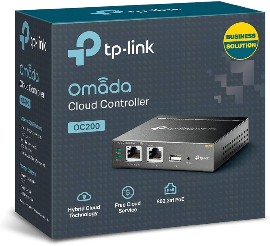TP-Link EAP225 AC1350 WLAN Access Point (Dualband 1350 Mbit/s mit MU-MIMO)weiss & OC200 Omada Hybrid