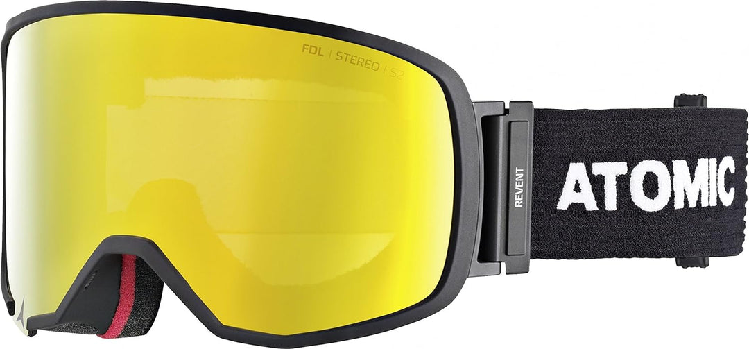 Atomic Unisex All Mountain-Skibrille Revent L FDL Stereo OTG, für Brillenträger, Large Fit, Live Fit
