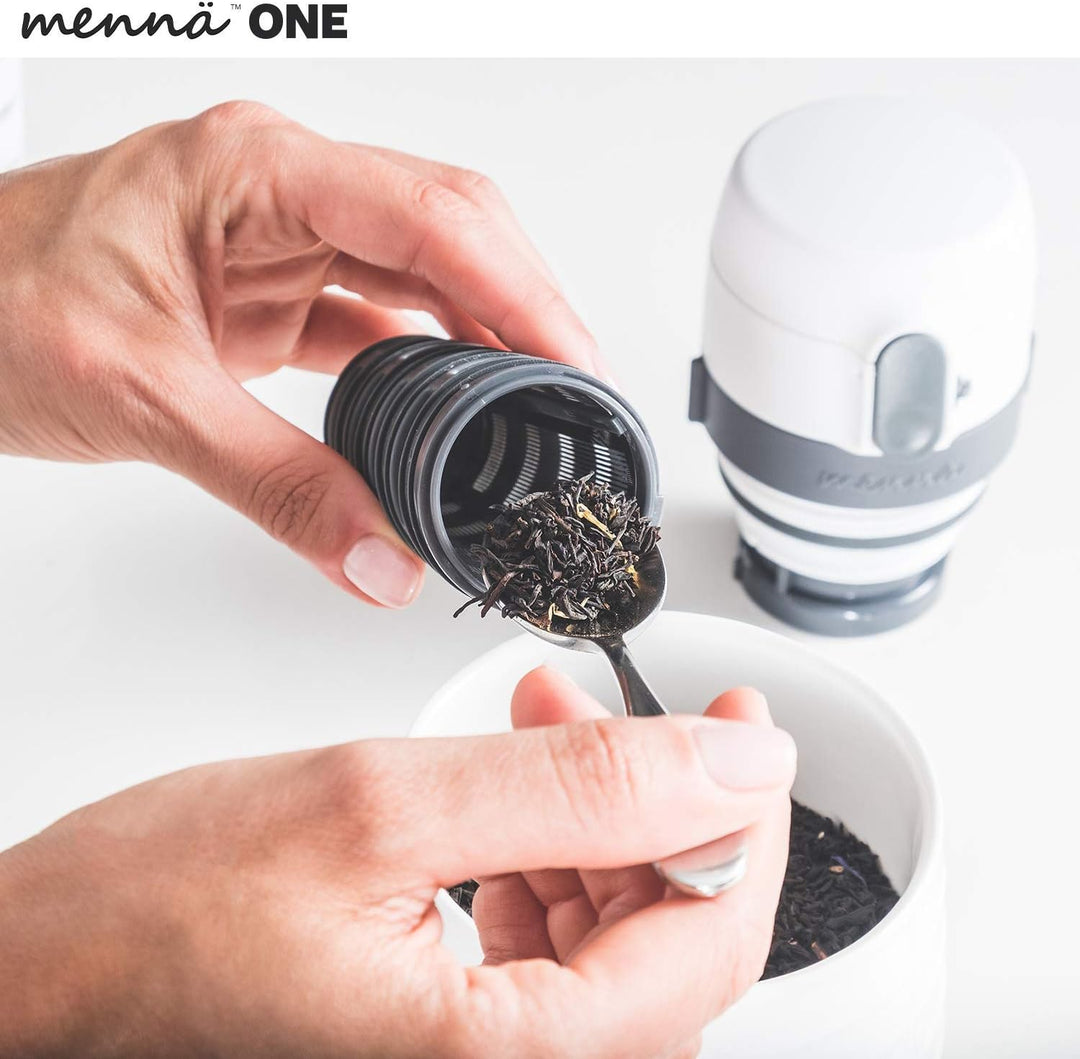 Coolinato mennä One Tee Thermobecher to go 375ml mit Teesieb individueller Start-Stopp Brühvorgang D