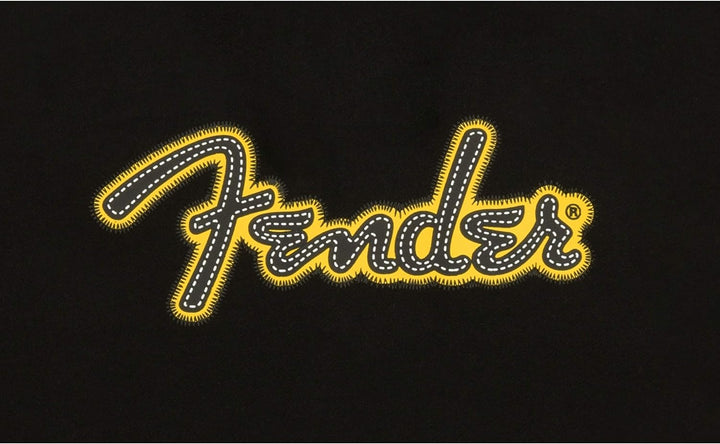 Fender© Yellow Stitch Logo Hoodie bk XL