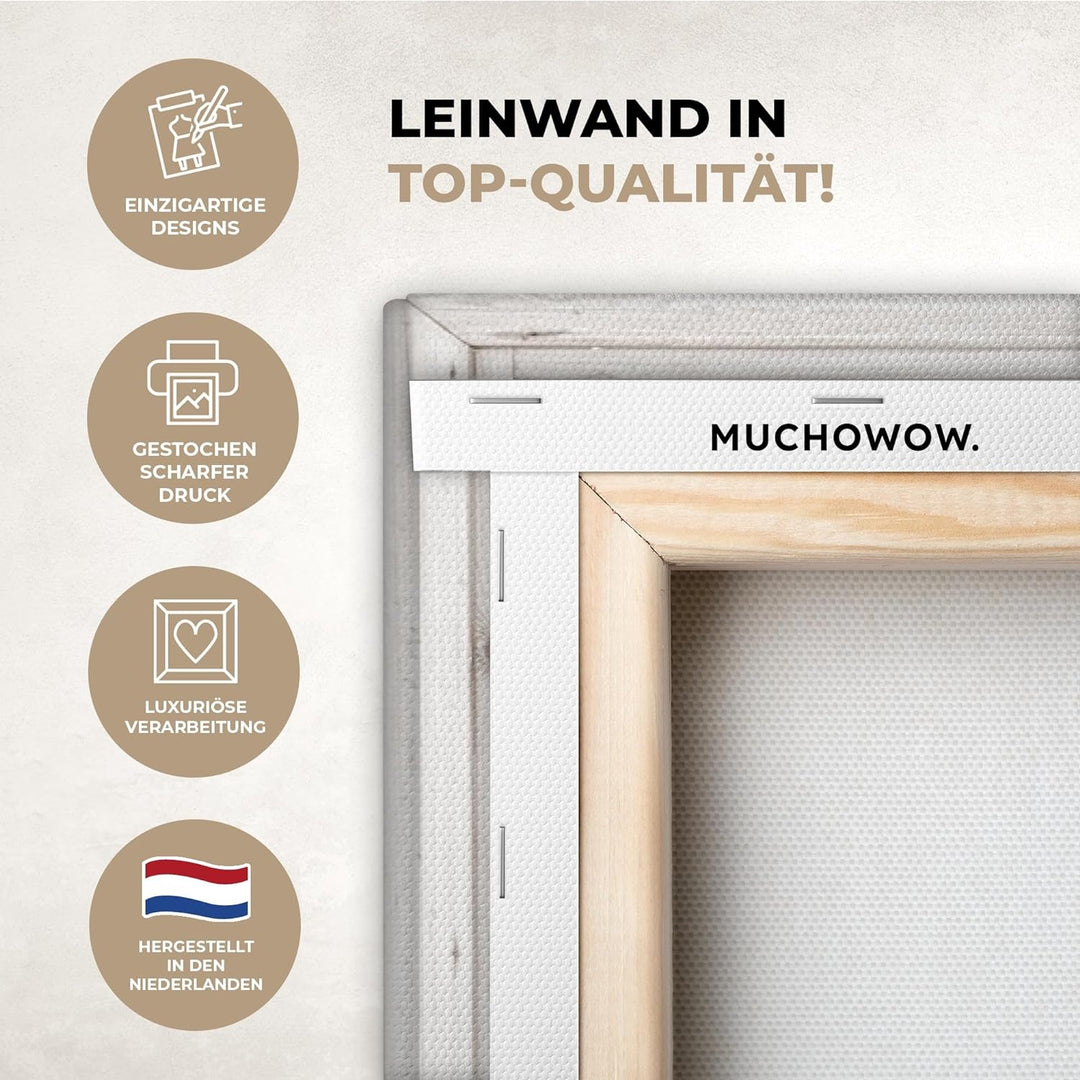 MuchoWow© Leinwand Bilder Gross 120x80 cm XXL Wanddeko Wohnzimmer Aesthetic Room Decor Deko Zimmer W