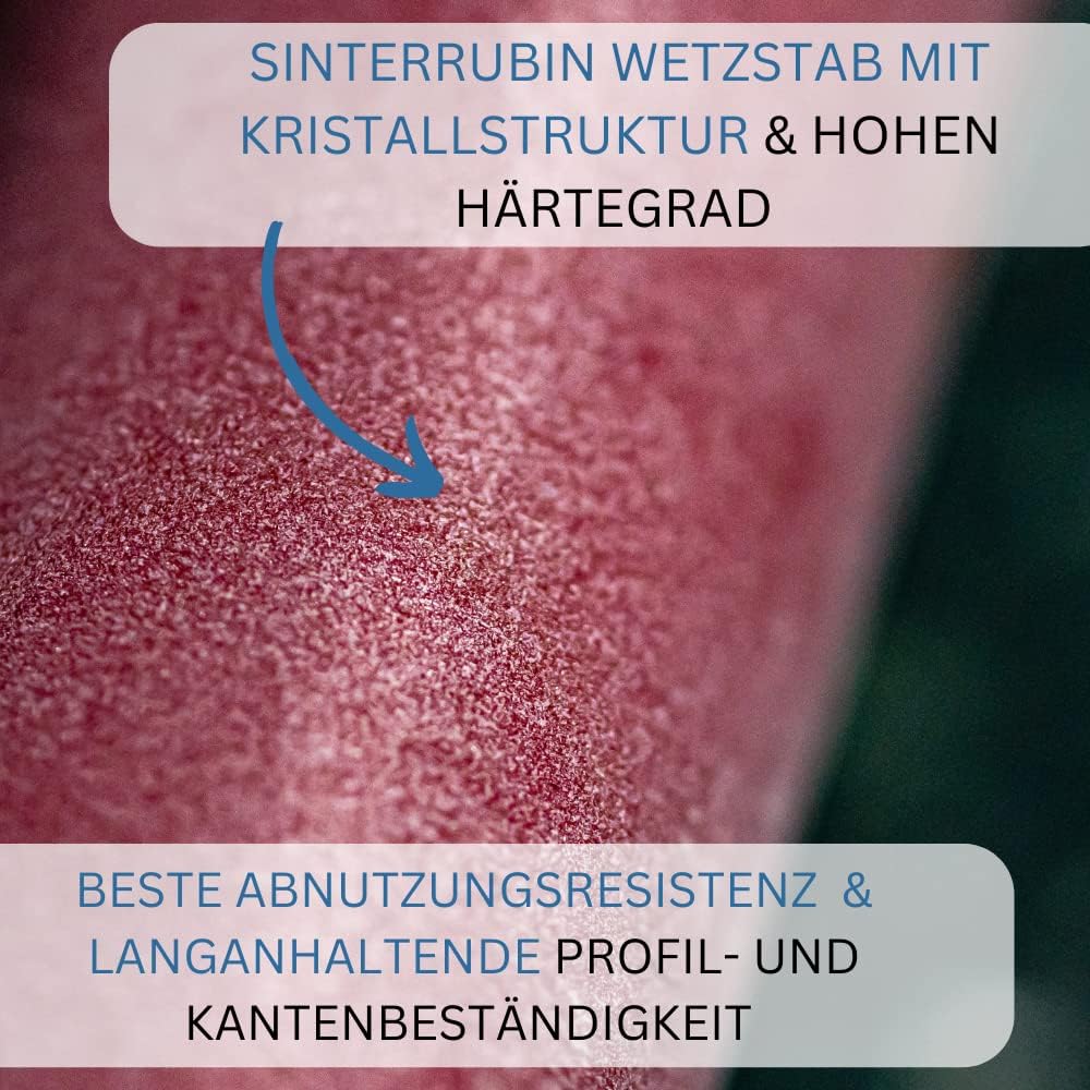 Westmark Wetzstab + Stabschutz, Länge: 50,6 cm, Sinterrubin/Kunststoff, Sieger-Long-Life, Rot/Schwar