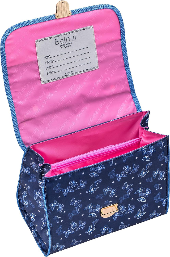 Belmil Premium Petite Kindergarten Schultertaschen Umhängetasche für Mädchen (305-51/P) Sapphire, Sa