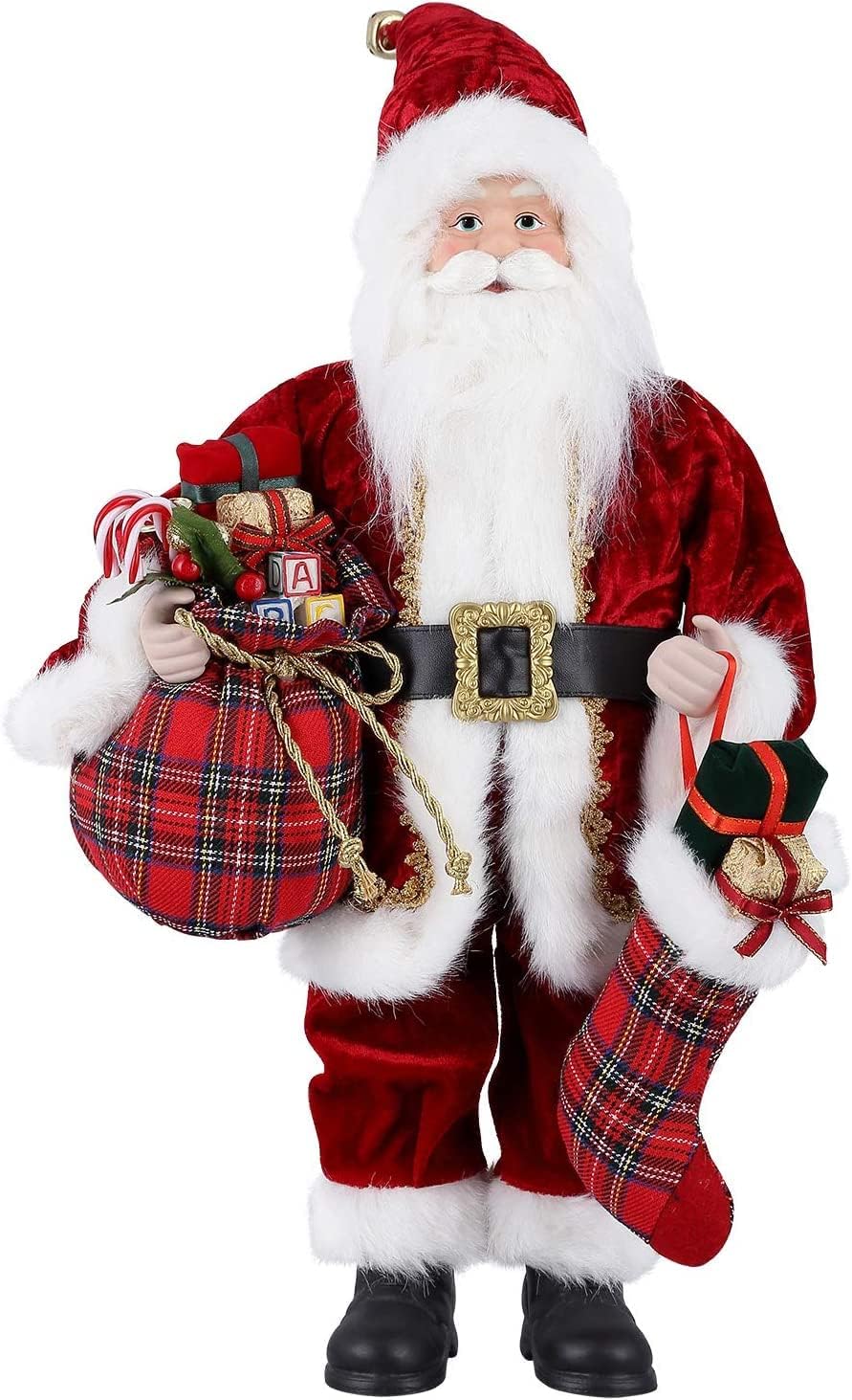 Uten Weihnachtsmann 45,7cm/18“ Santa Claus Figuren animierte Weihnachtsstern stehend Santa Figur mit