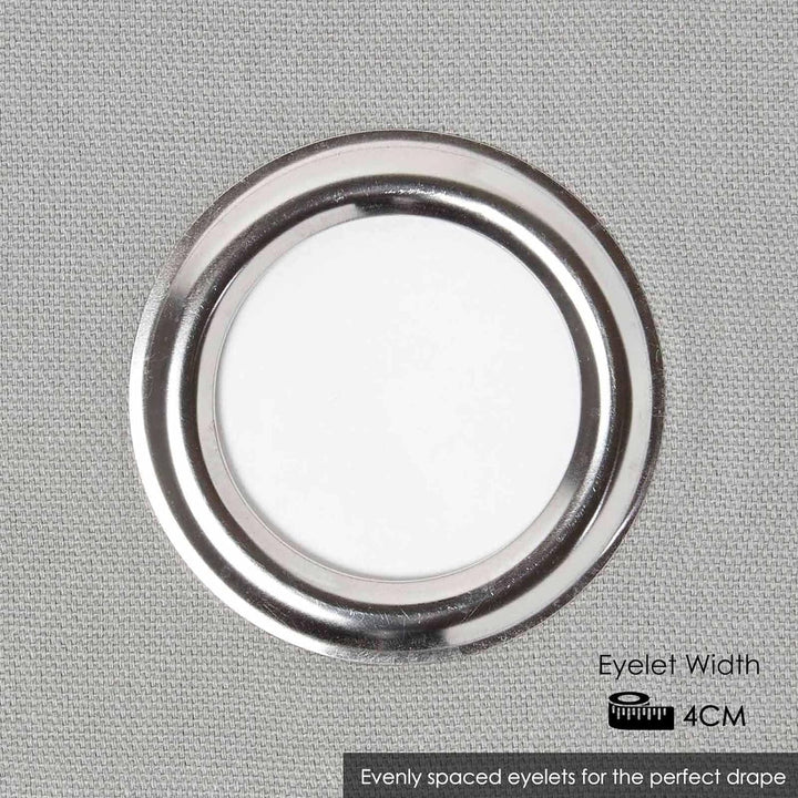 HOMESCAPES 2er Set eifarbige Ösen Gardinen je B137 x L228 cm aus 100% Baumwolle, blickdichte Vorhäng