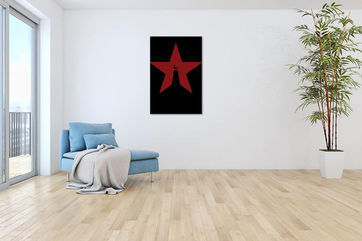 deyoli Sternen Hirsch Format: 60x40 als Leinwandbild, Motiv fertig gerahmt auf Echtholzrahmen, Hochw