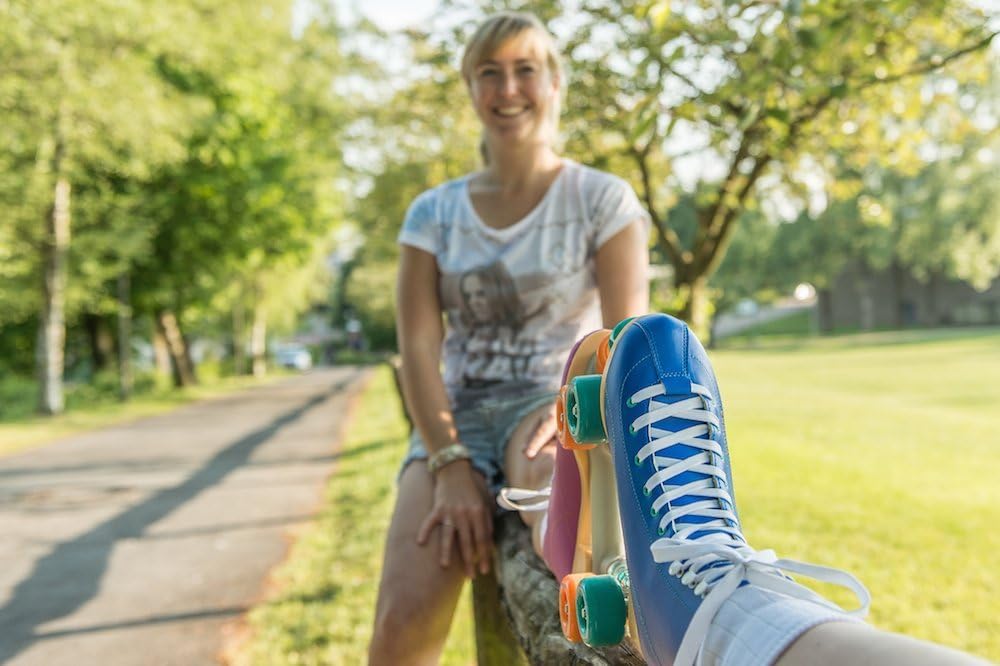 HUDORA Disco Rollerskates Rollschuh Lila/Orange 35 Rollschuh, Lila/Orange 35 Rollschuh