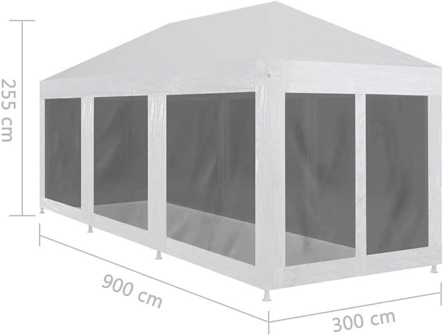 Susany Gartenpavillon Partyzelt Netz-Seitenwände Mit 8 Seitenwände aus Mesh-Netzgewebe, Davon eine m