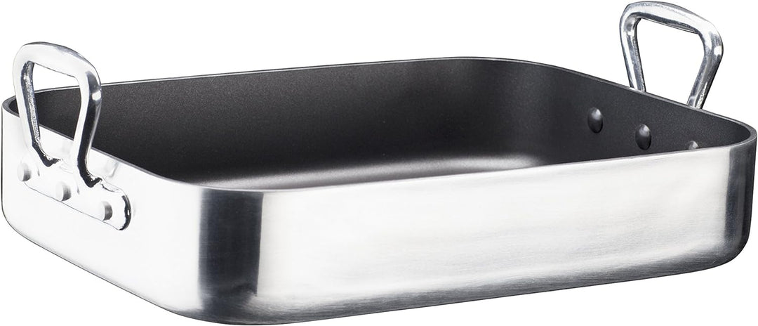 GSW 860932 Gastro traditionell AluTherm-Bräter mit hochstehenden Griffen 40x30cm / ca. 8,0 Liter, Al