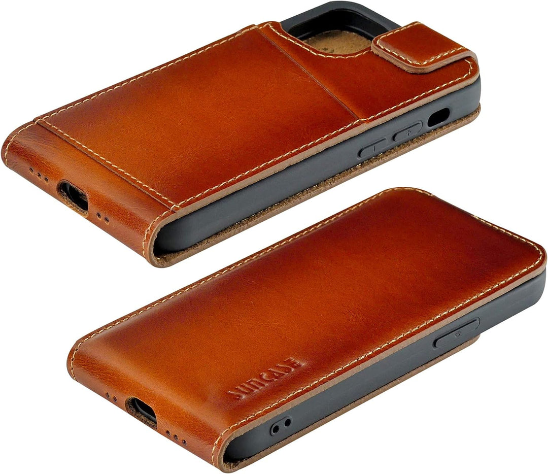 Suncase Original Flip-Style (Ultra-Slim) kompatibel mit iPhone 12 Mini (5.4") Hülle Ledertasche Tasc